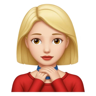 Women holding her neck  sticker