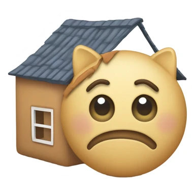 Poor people, homeless emoji. sticker