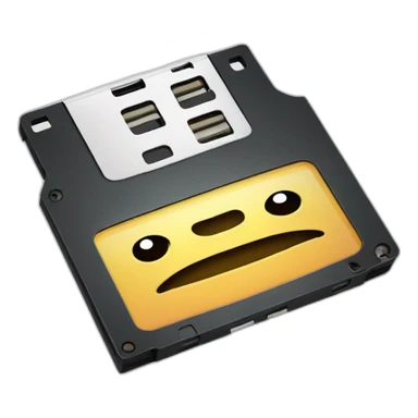 grinning retro floppy disk sticker