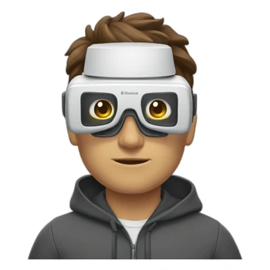 Man wear oculus 3 sticker