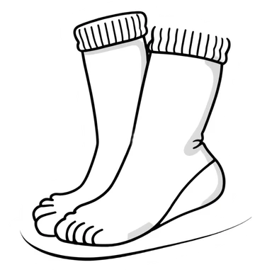 smelly white sock on foot, sole view, stinky sticker