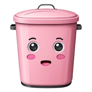 kawaii trash can EMOJI made of SPAM MEAT sticker