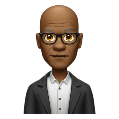 bald samuel l jackson sticker