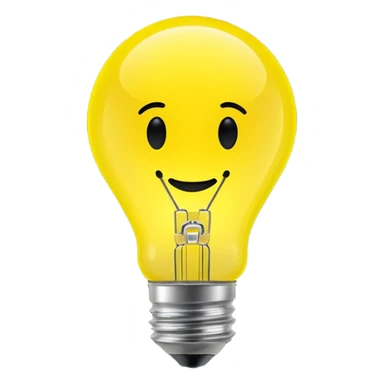 Generate a high-quality image of a glowing neon yellow light bulb, bright vibrant color, realistic glow effect, smooth gradient colors, no human figures, no facial features, no brand markings, simple dark background, high-resolution.
 sticker