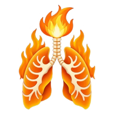 Minimal line-art ribcage, small fire in the center.
Symbol of inner fire / anxiety / passion.  sticker