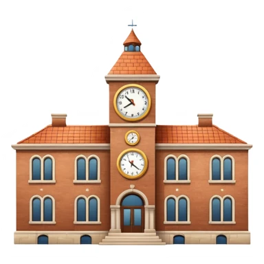 Campus building with clock tower sticker