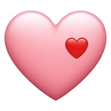 Light pink and red heart  sticker