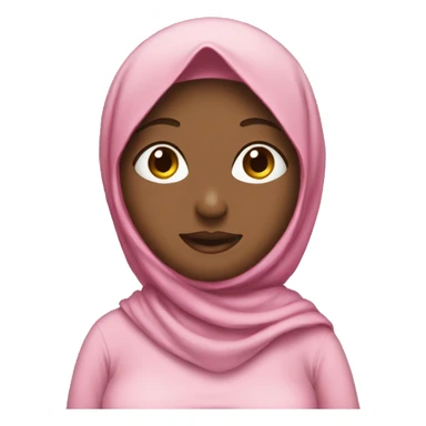 pregnant woman with hijab pink shirt sticker
