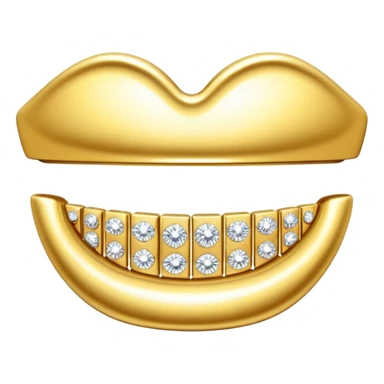 Gold diamond grill sticker