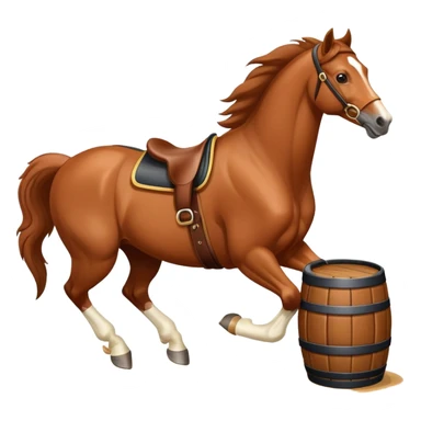 barrel horse sticker