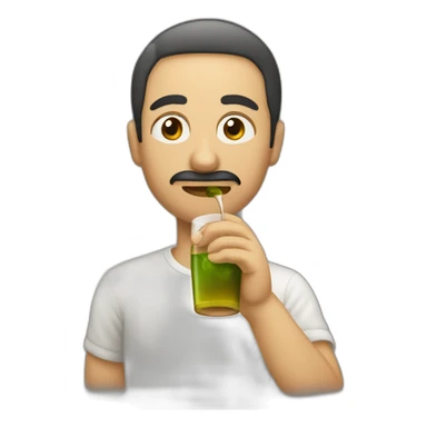 Person drinking rakija  sticker