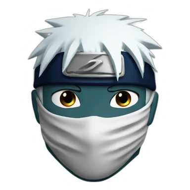 Kakashi with mask (Konoha symbol) sticker