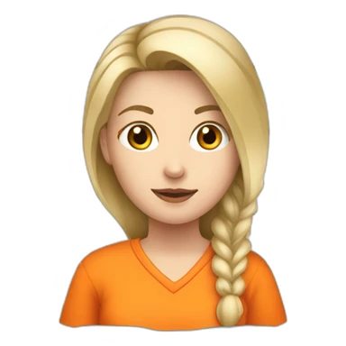 White girl Prisoner with orange shirt sticker