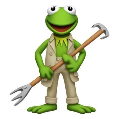Kermit the frog taking things into his own hands sticker