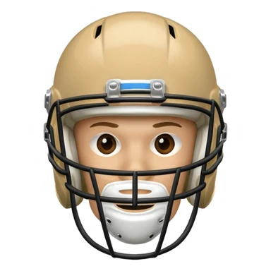 College football player helmet in light tan color  sticker