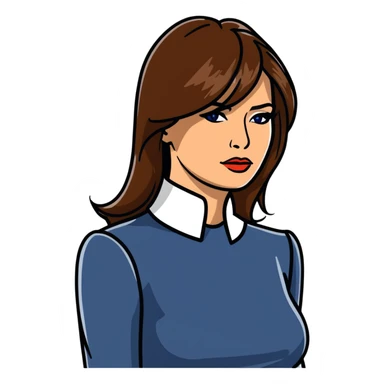 Melania Trump former model and First Lady with elegant appearance sticker