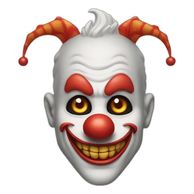 Clown merged with dragon sticker