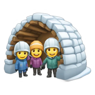 igloo team work sign sticker