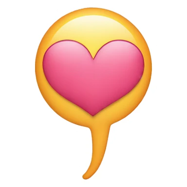 A message bubble with a heart  sticker