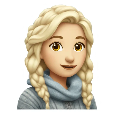 cozy beautiful finnish blond winter girl sticker