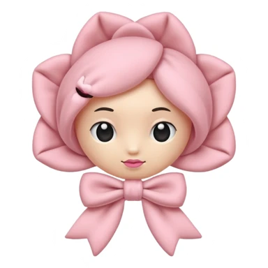 Nœud rose pastel sticker