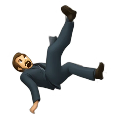 hans gruber falling backwards from tower sticker