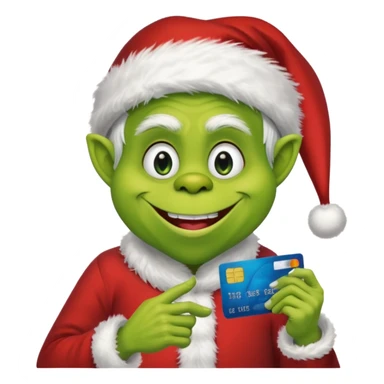 Credit Card Grinch sticker