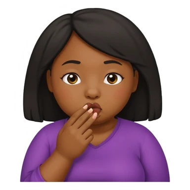 Fat black girl picking her nose sticker