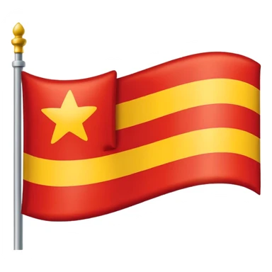  emoji of flag which includes 50% yellow strip top nd bottom 50%red flag like ukraine flag sticker