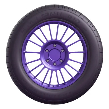 Make a tire emoji that looks exactly like the reference image, in iOS emoji style. 3D, shiny, smooth gradients, soft shadows, realistic tire texture, classic emoji look. sticker