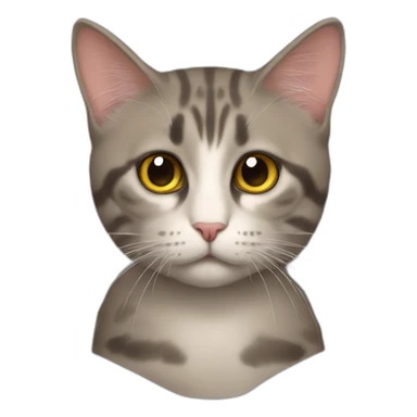 Garabato del gato bajo el orisonte sticker