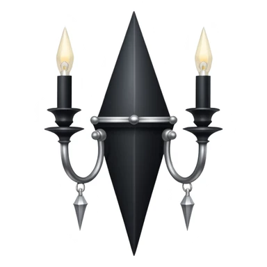 Victorian black sconce with silver spikes  sticker