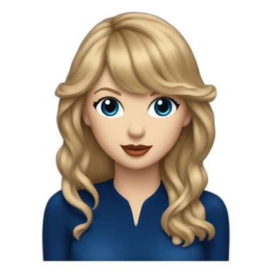 Taylor swift with a dark blue bodysuit sticker