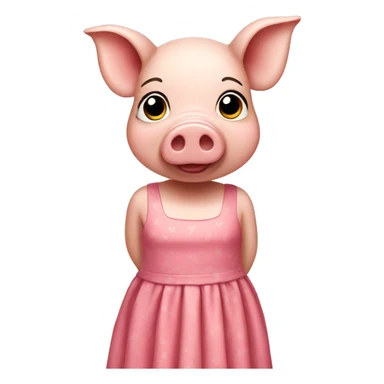 Pig wearing a dress sticker