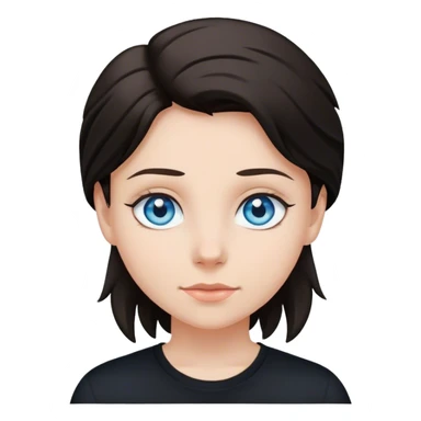 Lesbian girl  blue eyes black shirt sticker