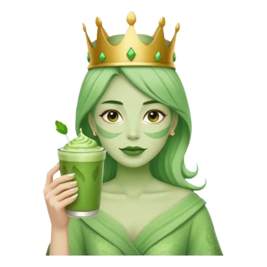 i want an emoji for a matcha queen sticker