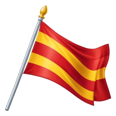 bandera con franja superior roja, mediana amarilla e inferior morada sticker