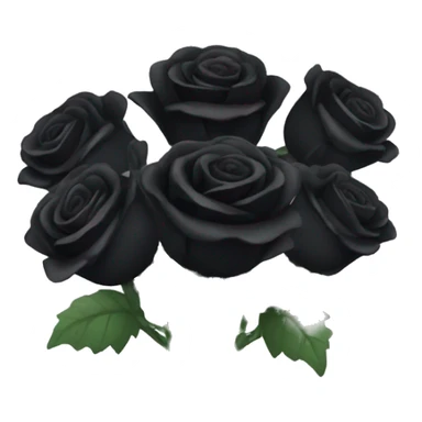 bouquet of black roses sticker
