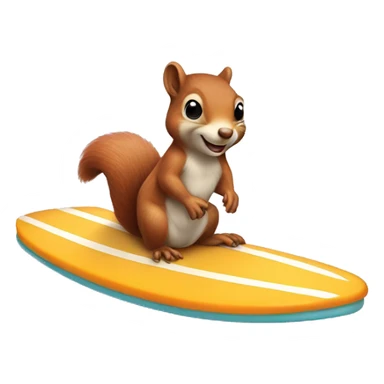 squirrel on surfboard sticker
