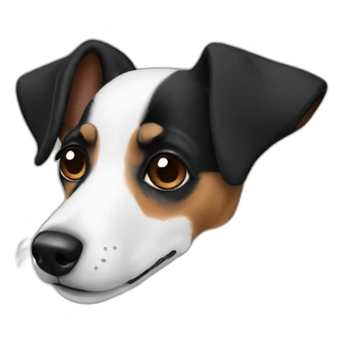 jack russel black ears sticker