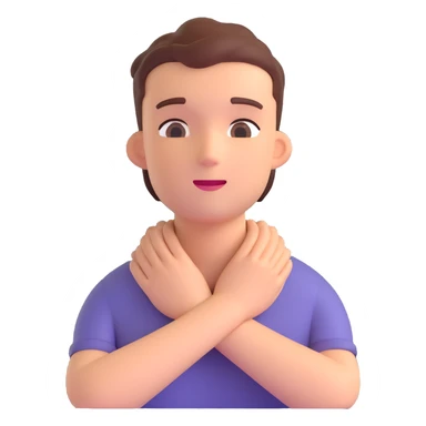 person with their hands around their neck, style 3 sticker