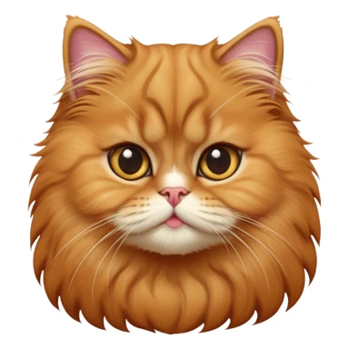 cinematic-adorable-big-eyed-fluffy-ginger-persian-cat-portrait-emoji,-head-tilted-playfully-with-a-sweet-expression,-fluffy-ginger-fur,-simplified-yet-irresistibly-cute-features-with-large,-expr sticker