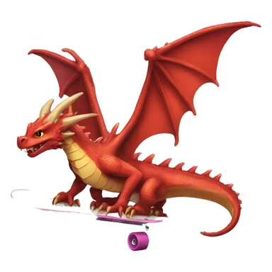 dragon on skateboard sticker