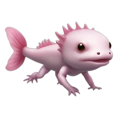 Humanized bipedal axolotl sticker