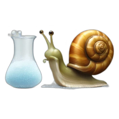 A snail getting salt poured on it sticker