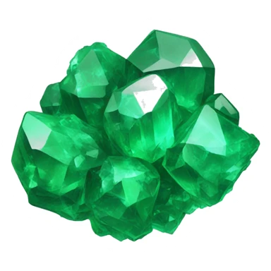 Green crystal cluster sticker