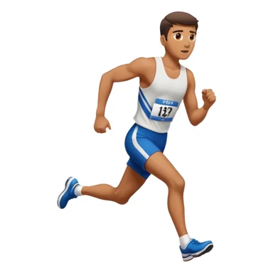 a man crossing Finish Line  sticker