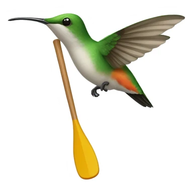 Hummingbird with a paddle  sticker