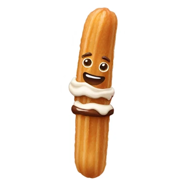 Un churro con la punta bañada en chocolate  sticker