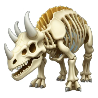 triceratops skeleton sticker